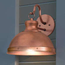 Urban Ambiance Luxury Modern Farmhouse Wall Sconce, Large Size: 14.00''H x 15.00''W, with Luxe-Industrial Style Elements, Rustic Copper Finish, UQL1711, Clemson Collection