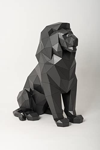 Lion Metal Sculpture - Handmade Artwork for Home or Garden Decor-3D Metal Standing Sculpture
