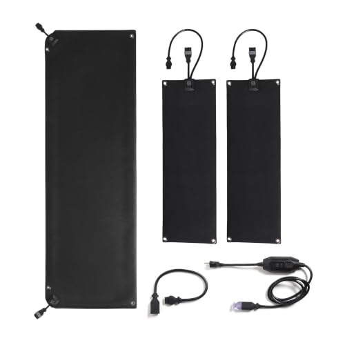HeatTrak Heated Snow Melting Mats Starter Kit | 1 Walkway Mat, 2 Stair Mats, 1 Power Unit, and 1 Cable Extender | Heated Outdoor Mats for Walkway and Stairs