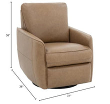 BarcaLounger Maple Power Swivel Glider Recliner-Seville-Fawn