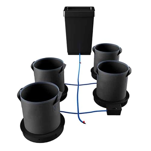 AutoPot 4 Pot XXL System with 9 Gallon Pots and 12.4 Gal Tank - Self-Watering, Gravity-Fed System for Hydroponics (4Pot - 9 Gallon - 12.4 Gallon Tank) Indoor, Black