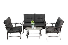 Patio Furniture Set with Small Outdoor Table, Comfortable Seats, Unbreakable Steel Table, Easy Assembly & Reliable Service, Patio Bar Set w/ Sillas para Balcon, Sillas para Patio Exterior (Grey)