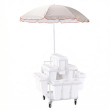 Hubxinly Rolling Flower Display Rack with 18 Buckets