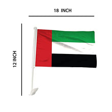 BANNER BUZZ MAKE IT VISIBLE UAE Car Flag Window Clip 18” x 12” Premium Double-Sided Printing Pack of 100