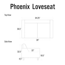 Cortesi Home Phoenix Genuine Leather Loveseat, Cream 64"