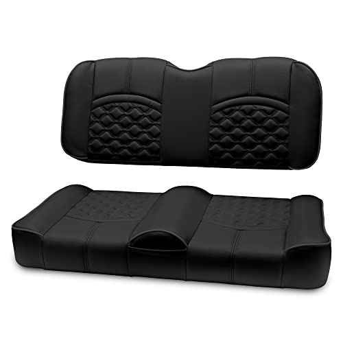 MODZ® FS1 Custom Golf Cart Front Seat for Club Car Precedent/Onward/Tempo - [2004-Up] - Black Base - X-Diamond Pattern