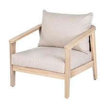 Christopher Knight Home Hartford Acacia Wood Lounge Chair Outdoor Set of 4 with Removable Cushion, Solid Wood Patio Accent Chair with PE Wicker Backrest, Patio Furniture Sofa Set, Light Brown+Beige