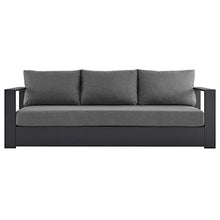 Modway Tahoe Aluminum Outdoor Patio Sofa in Gray Charcoal