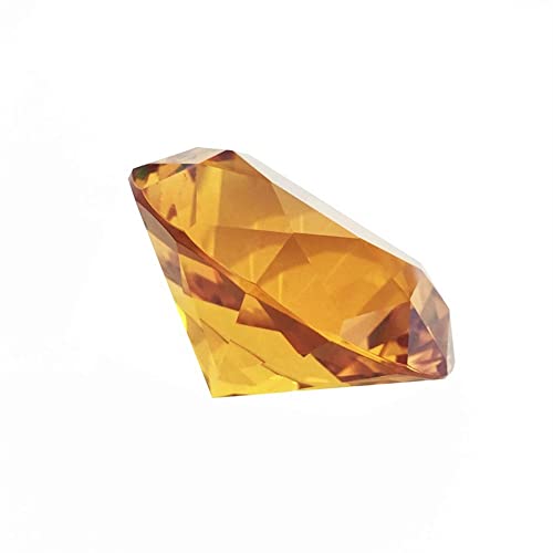 JUIYU Garden Suncatchers 4 Colors Crystal Diamond Gift Crystal K9 Glass Diamond for Wedding Party Supply, DIY Jewelry Making Handmade Pendant Necklaces (Color : 150mm 1 piece, Size : Amber)