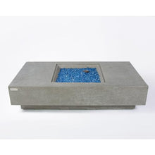 Monte Concrete Fire Pit 60" x 31.9" Outdoor Patio Firepit Includes Fire Glass Modern Fire Pits & Outdoor Fireplaces for Garden, Deck, Indoor & Outdoor Heating