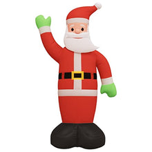 Inflatable Santa Claus with Built-in LED Lights, Oxford Fabric Christmas Decoration for Yard, Quick Inflation and Deflation