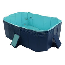 AErosx Foldable Pool, Non-Inflatable Large Swimming Pool for Family Entertainment, Portable Above Ground Pool for Adults & Kids, Kiddie Pool for Backyard Garden Camping(1.85x1.4x0.5m/6x4.6x1.6ft)
