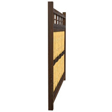 Red Lantern Japanese Bamboo Kumo Fence Panel 4 x 5.5 ft Brown