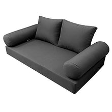 Prolinemax Twin Size 5PC Outdoor Daybed Mattress Cushion Set Dark Grey