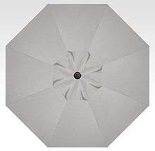 Treasure Garden 9ft Patio Umbrella Outdoor Furniture Market Umbrella – Auto Tilt – Black Aluminum Frame (Sunbrella, Cast Silver)
