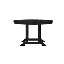 Flash Furniture 48" Round HDPE Outdoor Dining Table for 4, Black
