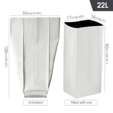 hcaklozgshi 0.12mm Thicken PE Black & White Plants Grow Bag for Garden Greenhouse Vegetable Strawberry Soilless Cultivation Planting Pocket(87x30x20cm-46L,20PCS)