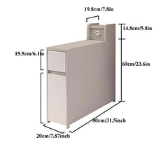 Couch End Table Narrow Nightstand with Charging Station, End Table, Side Table with Drawer and Storage Cabinet , Bedside Narrow Accent Tables for Living Room Bedroom Couch Office Corner Tables For Liv