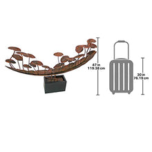 Water Fountain - Nearly 6 Foot Long Grande Asian Botanical Garden Decor Metal Fountain - Outdoor Water Feature