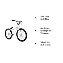 ELITE BICYCLES BMX Freestyle Bike White Out-Law 4130