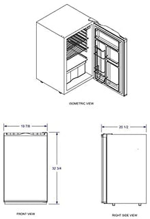 AMS BULL grill 30" Outlaw BBQ Grill with BULL single Side Burner, 30" Double Doors, Single Drawer, Trash/Propane Drawer, Refrigerator and FREE 5in1 BBQ Tools LP