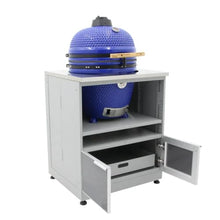 Blue Sky Outdoor Living, OKC3024GKDG, 30-Inch Kamado Grill Cabinet, Heavy-Duty Slate Gray Galvanized Steel Outdoor Kitchen Base, Weather-Resistant Storage