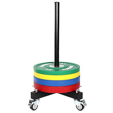 VEITEOX FTY Vertical Weight Plate Rack with Wheels, Olympic 2 Inch Weights Stand