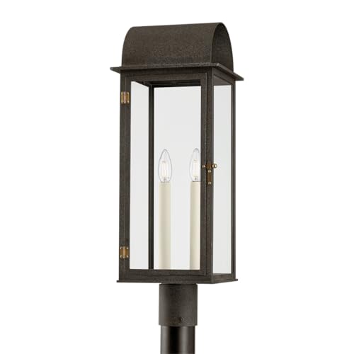 Troy Lighting P2225-FRN/PBR Bohen - 2 Light Exterior 25 inches Tall and 9.5 inches Wide - French Iron/Patina Brass Finish