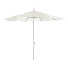 California Umbrella 11' Round Aluminum Market Patio Umbrella with Crank Lift and Collar Tilt Canvas