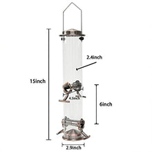 ZYBB Metal Bird Feeder Tube Hanging Wild Bird Seed Feeder Port Bird Feeders Hummingbird Feeder
