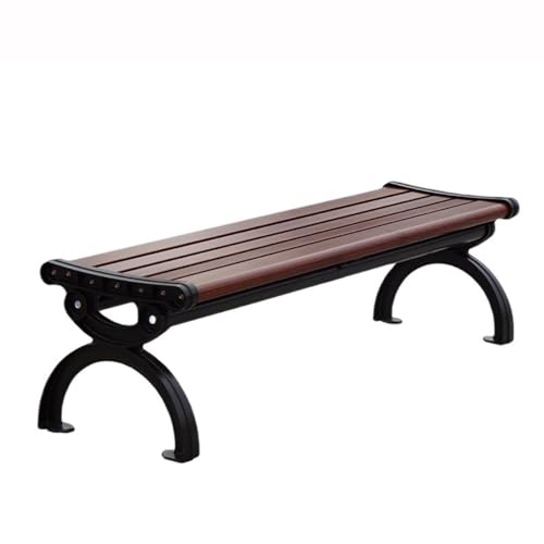 TBLOTYD Garden Benches Dark Brown Aluminum Leisure Multi-Person Outdoor Bench Park Bench 1.5/1.8m Patio Seating，Large