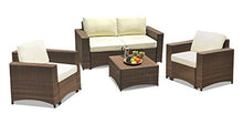 WUnlimited Studio Shine Collection Modular Conversation Set with Loveseat 4 PCs Dark Brown