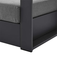 Modway Tahoe Aluminum Outdoor Patio Armchair in Gray Charcoal