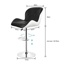 HASMI Bar Stools 2PCS/Set Bar Stools Modern Minimalist High Stools Backrest Bar Chairs Cash Register High Stools Household Bar Stools Lift Bar Stools Bar Chairs (Color : Black 2 PCS)