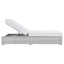 Modway Convene Outdoor Patio Chaise, Light Gray White 82.5 x 30 x 42