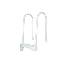 4 Step Ladder for 60 Inch Pool Walls w/Swimming Pool Ladder Mat, White
