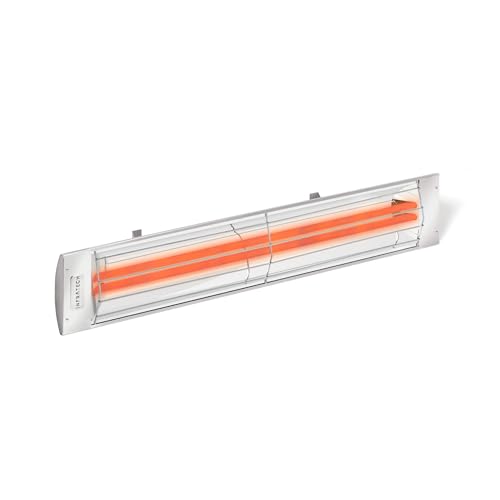 Infratech CD-3024 SS Stainless Steel 33” Dual Element Fixture Electric Patio Heater 3000 Watt, 240 Volt, Stainless Steel Finish