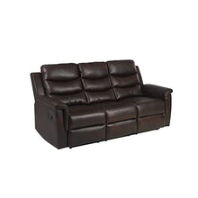 Eafurn 2-Piece Reclining Sectional Sofa Set Faux Leather Brown