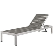 America Luxury - Outdoor Lounge Chair Chaise Aluminum Silver Blue