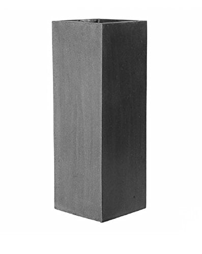 Elegant Tall Planter Sleek Grey Square Flower Pot Stand 39"H x 14"L X 14"W