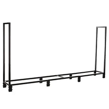 8ft Firewood Rack Outdoor Log Holder Fireplace Heavy Duty Wood Stacker Logs Storage Stand Steel Tubular Wood Pile Racks for Outside Patio Deck