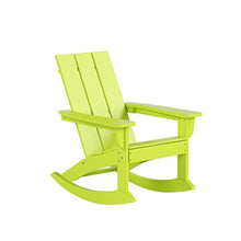 WO Home Furniture Patio Rocking Chair Modern 5 PCS HDPE Outdoor Rocking Furniture Set, Lime