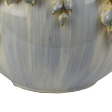 Hassyee Decorative Bowl Planter with Floral Garland Rim for Lawn, Living Room, Poolside, Outdoor Flower Pot with Classic Interiors for Growing Flowers, Plants, Herbs