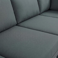 Outdoor Escape Gray Fabric Outdoor Patio Modular Sectional with Contemporary Design, Weather-Resistant Upholstery, Comfortable Seating, and Durable Frame