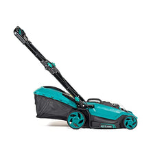 NAC Battery Lawnmower 20 V, Battery Operated Lawnmower with 2 x Li-Ion Batteries 4.0Ah and Dual Charger 3.0 A, Cutting Width 40 cm, Lawn Mower, Electric Collection Tray 40 Liters, Cutting Height 25-75