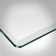 Dulles Glass 42X72 inch Rectangular Glass Table Top - Tempered - 3/8" Thick Glass Surface, Safe Beveled Edge, Radius Corners, Multipurpose for Dining Table, Patio, Coffee and End Table