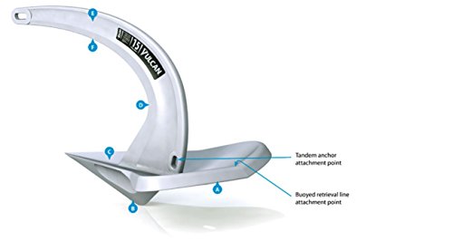 Rocna Vulcan Galvanized Anchor 44 lbs 20 kg One