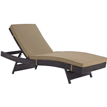 Pemberly Row Modern Rattan Outdoor Chaise, Espresso/Mocha Brown Finish, Set of 4, Water & UV Resistant with Machine-Washable Cushions, Aluminum Frame Patio Lounger for Backyard, Poolside or Deck Use