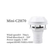 Mini-C2H70 0-70m/s 2 in 1 Ultrasonic Wind Speed and Wind Direction Sensor Weather Station Wide Range NMEA-0183(Mini-C2H70RS485-0183)