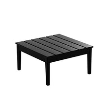 WestinTrends Ashore 5 Piece Patio Rocking Chair Set, All Weather Poly Lumber Adirondack Rocker Conversation Set Porch Patio Chairs Set of 4 with Low Coffee Table, Black